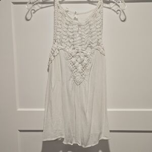 Maurices White Crochet Detail Tank Top
